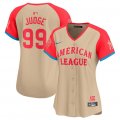 Cheap Women's American League #99 Aaron Judge Cream 2024 All-Star Limited Stitched Baseball Jersey(Run Small)