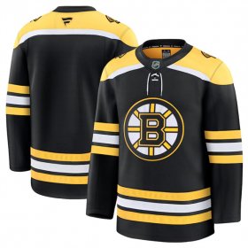 Men\'s Boston Bruins Blank Black 2024-25 Home Stitched Hockey Jersey