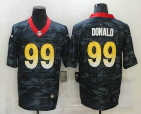 Wholesale Cheap Men\'s Los Angeles Rams #99 Aaron Donald 2020 Camo Limited Stitched Nike NFL Jersey