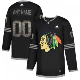 Wholesale Cheap Men\'s Adidas Blackhawks Personalized Authentic Black Classic NHL Jersey