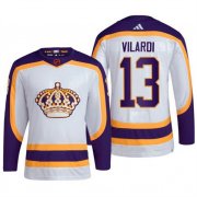 Wholesale Cheap Men's Los Angeles Kings #13 Gabriel Vilardi White 2022 Reverse Retro Stitched Jersey