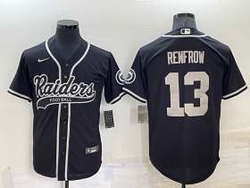 Wholesale Men\'s Las Vegas Raiders #13 Hunter Renfrow Black Stitched MLB Cool Base Nike Baseball Jersey