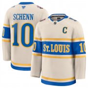 Cheap Men's St. Louis Blues #10 Brayden Schenn Cream 2024-25 Winter Classic Stitched Hockey Jersey