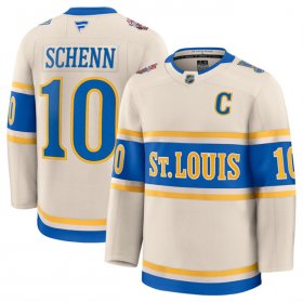 Cheap Men\'s St. Louis Blues #10 Brayden Schenn Cream 2024-25 Winter Classic Stitched Hockey Jersey