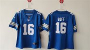 Cheap Youth Detroit Lions #16 Jared Goff Blue 2024 F.U.S.E. Vapor Limited Stitched Jersey