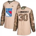 Wholesale Cheap Adidas Rangers #30 Henrik Lundqvist Camo Authentic 2017 Veterans Day Stitched Youth NHL Jersey