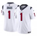 Cheap Youth Houston Texans #1 Stefon Diggs White 2024 F.U.S.E Vapor Untouchable Limited Stitched Football Jersey