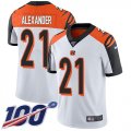 Wholesale Cheap Nike Bengals #21 Mackensie Alexander White Men's Stitched NFL 100th Season Vapor Untouchable Limited Jersey