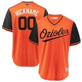 Wholesale Cheap Men\'s Baltimore Orioles Majestic Orange 2018 Players\' Weekend Cool Base Custom Jersey