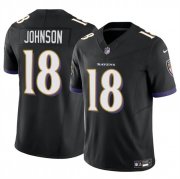 Cheap Men's Baltimore Ravens #18 Diontae Johnson Black 2023 F.U.S.E Vapor Limited Football Jersey