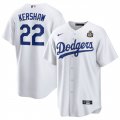 Cheap Men's Los Angeles Dodgers #22 Clayton Kershaw White 2024 World Series Cool Base Stitched Baseball Jersey