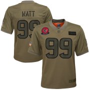 Wholesale Cheap Youth Houston Texans #99 J.J. Watt Nike Camo 2019 Salute to Service Game Jersey