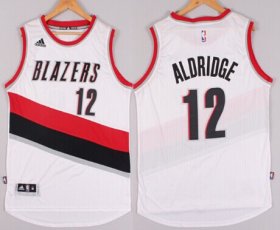 Wholesale Cheap Portland Trail Blazers #12 LaMarcus Aldridge Revolution 30 Swingman 2014 New White Jersey