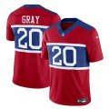 Cheap Men's New York Giants #20 Eric Gray Century Red Alternate Vapor F.U.S.E. Limited Football Stitched Jersey