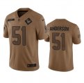 Wholesale Cheap Men's Houston Texans #51 Will Anderson Jr. 2023 Brown Salute To Service Limited Football Stitched Jersey