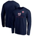 Wholesale Cheap Washington Nationals Majestic 2019 World Series Champions Rally Cap Long Sleeve T-Shirt Navy