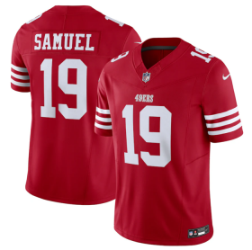 Wholesale Cheap Men\'s San Francisco 49ers #19 Deebo Samuel Red 2023 F.U.S.E. Vapor Untouchable Limited Stitched Football Jersey