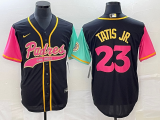 Wholesale Cheap Men's San Diego Padres #23 Fernando Tatis Jr Black NEW 2023 City Connect Cool Base Stitched Jersey