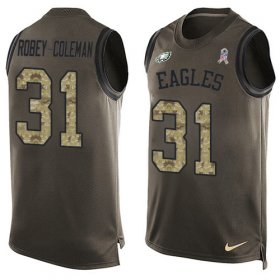 Wholesale Cheap Nike Eagles #31 Nickell Robey-Coleman Green Men\'s Stitched NFL Limited Salute To Service Tank Top Jersey