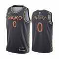 Wholesale Cheap Nike Bulls #0 Coby White Black NBA Swingman 2020-21 City Edition Jersey