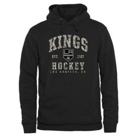 Wholesale Cheap Men\'s Los Angeles Kings Black Camo Stack Pullover Hoodie