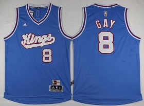 Wholesale Cheap Men\'s Sacramento Kings #8 Rudy Gay Revolution 30 Swingman 2015-16 Blue Jersey