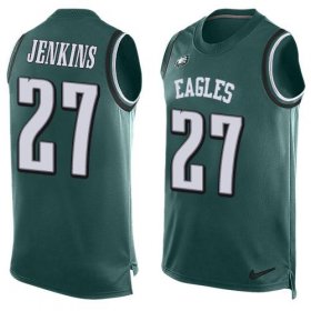 Wholesale Cheap Nike Eagles #27 Malcolm Jenkins Midnight Green Team Color Men\'s Stitched NFL Limited Tank Top Jersey