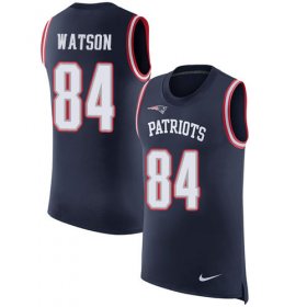 Wholesale Cheap Nike Patriots #84 Benjamin Watson Navy Blue Team Color Men\'s Stitched NFL Limited Rush Tank Top Jersey