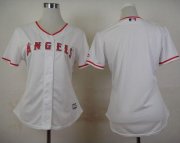 Wholesale Cheap Angels Blank White Women's Home Stitched MLB Jersey