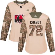 Wholesale Cheap Adidas Senators #72 Thomas Chabot Camo Authentic 2017 Veterans Day Women's Stitched NHL Jersey