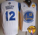 Wholesale Cheap Men's Golden State Warriors #12 Andrew Bogut White 2016 The NBA Finals Patch Jersey