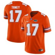 Wholesale Cheap Florida Gators Orange #17 Kadarius Toney Football Player Performance Jersey