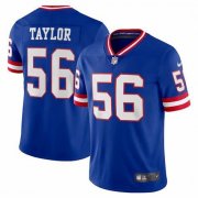 Men's New York Giants #56 Lawrence Taylor Royal Classic Vapor Limited Jersey