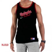 Wholesale Cheap Men's Nike Washington Nationals Home Practice Tank Top Black