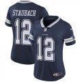 Wholesale Cheap Nike Cowboys #12 Roger Staubach Navy Blue Team Color Women's Stitched NFL Vapor Untouchable Limited Jersey