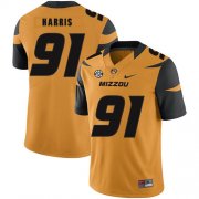 Wholesale Cheap Missouri Tigers 91 Charles Harris Gold Nike College Football Jersey