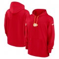 Cheap Men's Kansas City Chiefs Red Performance Pullover Hoodie