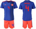 Wholesale Cheap Colombia #4 Ramirez Away Soccer Country Jersey