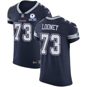 Wholesale Cheap Nike Cowboys #73 Joe Looney Navy Blue Team Color Men\'s Stitched With Established In 1960 Patch NFL Vapor Untouchable Elite Jersey