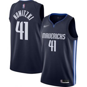 Wholesale Cheap Mavericks #41 Dirk Nowitzki Navy Basketball Swingman Statement Edition 2019-2020 Jersey