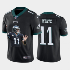 Cheap Philadelphia Eagles #11 Carson Wentz Nike Team Hero 2 Vapor Limited NFL 100 Jersey Black