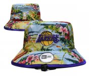 Wholesale Cheap Los Angeles Lakers Stitched Bucket Hats 055