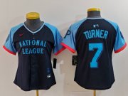 Women's Philadelphia Phillies #7 Trea Turner Navy 2024 All Star Limited Stitched Jersey