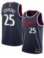 Cheap Men's Los Angeles Clippers #25 Ben Simmons Navy 2024-25 Icon Edition Stitched Jersey