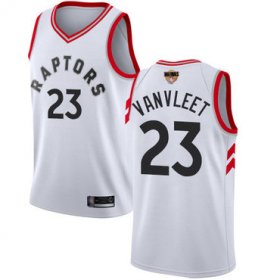 Wholesale Cheap Raptors #23 Fred VanVleet White 2019 Finals Bound Women\'s Basketball Swingman Association Edition Jersey