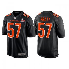 Wholesale Cheap Men\'s Cincinnati Bengals #57 Germaine Pratt 2022 Black Super Bowl LVI Game Stitched Jersey