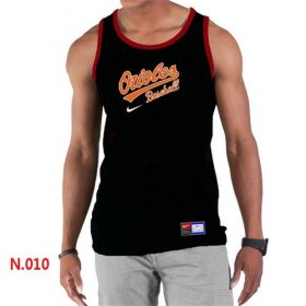 Wholesale Cheap Men\'s Nike Baltimore Orioles Home Practice Tank Top Black