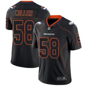 Wholesale Cheap Nike Broncos #58 Von Miller Lights Out Black Men\'s Stitched NFL Limited Rush Jersey