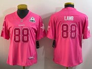 Cheap Women's Dallas Cowboys #88 CeeDee Lamb Pink Vapor Untouchable Limited Stitched Football Jersey(Run Small)