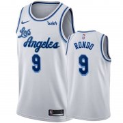 Wholesale Cheap Nike Lakers #9 Rajon Rondo White 2019-20 Hardwood Classic Edition Stitched NBA Jersey